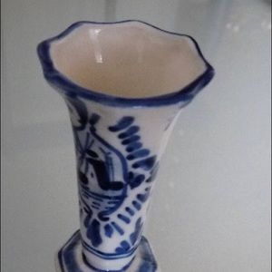 Deftl blue hand painted vase